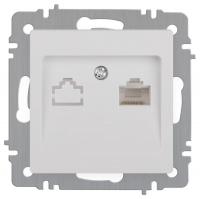 Розетка Intro Accent 6-303-01 информационная RJ45 IP20 СУ бел. Intro Б0063624