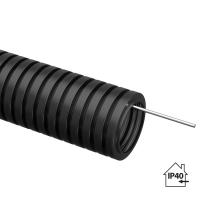 Труба гофрированная ПНД d16мм с протяжкой черн. (уп.25м) TOKOV ELECTRIC TKE-PND16-BL-25