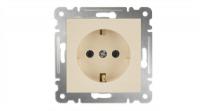 Розетка 1-м СП Karea 16А IP20 с заземл. механизм крем. Makel 57010028